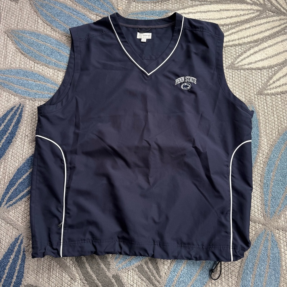 Cutter & Buck Penn State Vest Men’s 2XL Navy‎ Pullover Windbreaker V-Neck